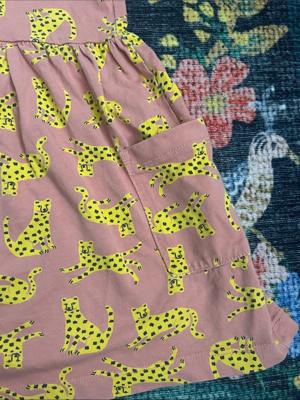 Hanna Andersson Leopard Short Sleeve Playground Dress, Size 3T